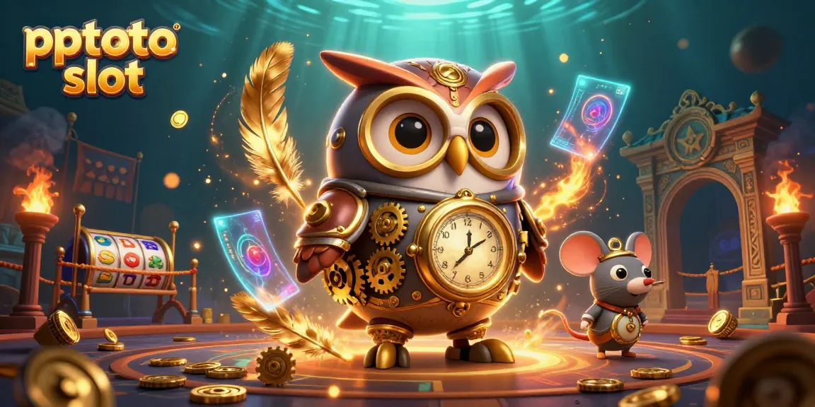 Play exciting pptoto slot games amidst a vibrant, magical casino atmosphere.