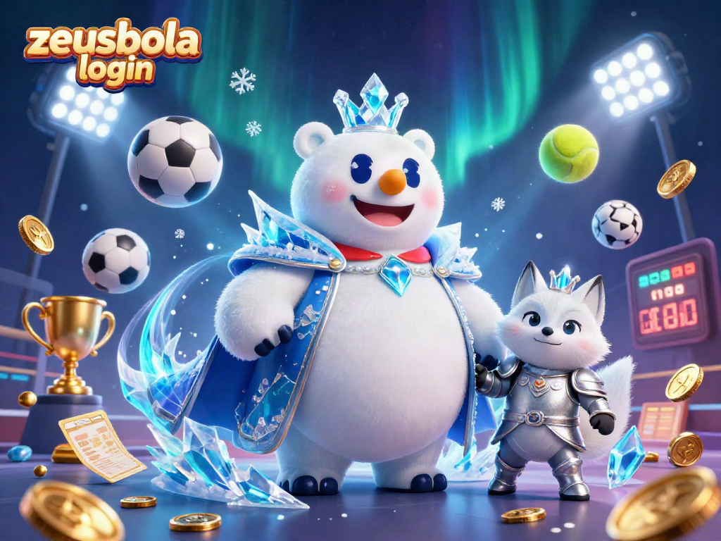Experience zeusbola login with a dynamic scene of engaging 3D cartoon characters in a vibrant casino setting.