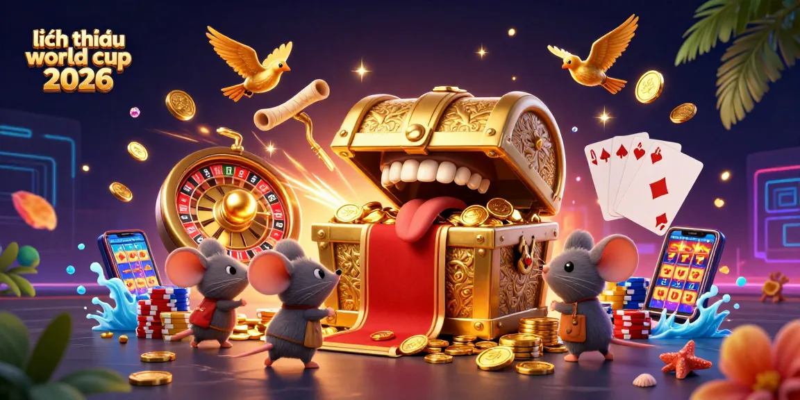 Engage with the thrilling experience of lịch thi đấu world cup 2026 in this vibrant casino-themed illustration.