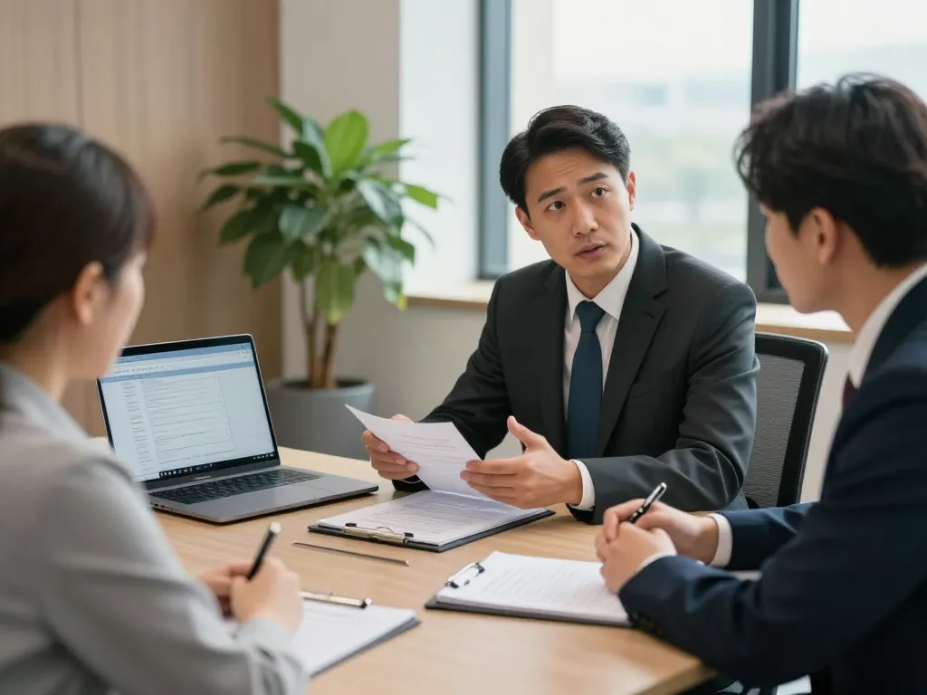 Alexandria Personal Injury Lawyer consulting with a client in a modern office setting