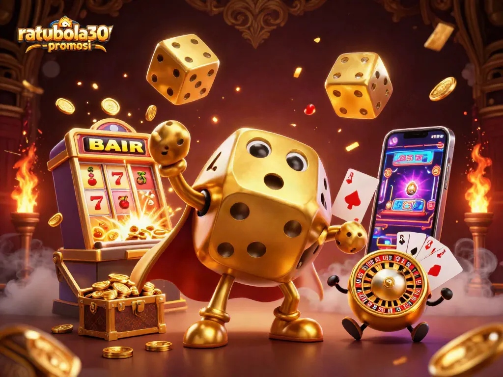 Mainkan permainan seru di ratubola303-promosi dengan dadu emas dan slot mesin yang mengeluarkan jackpot!