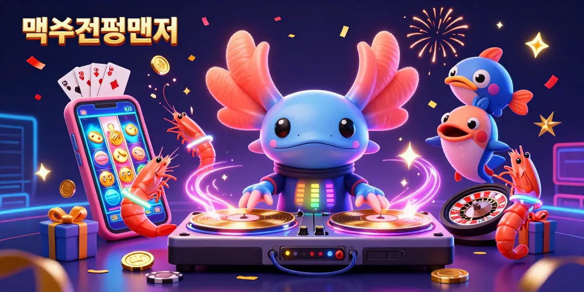 먹튀검증업체 정보를 제공하는 다채로운 3D 일러스트레이션