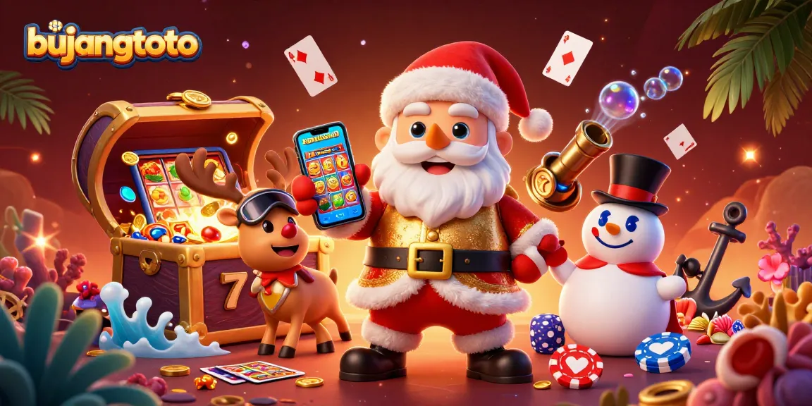 Bermain dengan bujangtoto, Santa Claus dan teman-teman meriahkan suasana kasino dengan hadiah jackpot!