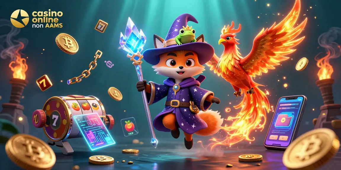 Vivi l'emozione in un casinò online non AAMS con personaggi magici e elementi vibranti.