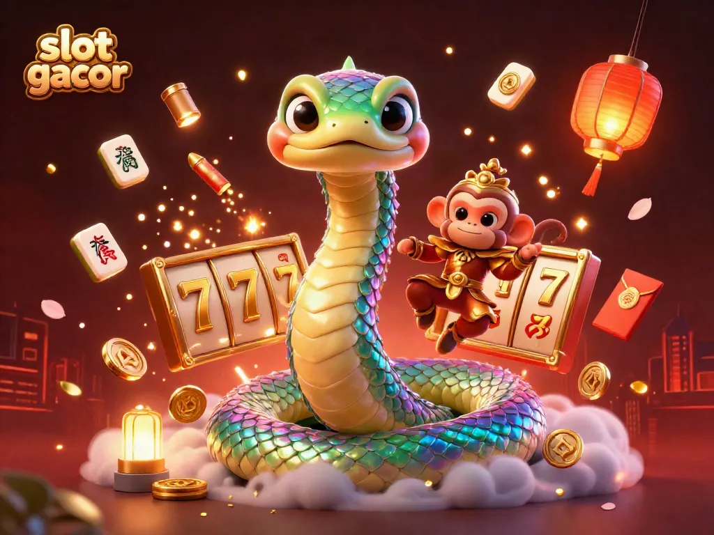 Engage with slot gacor excitement through vibrant golden symbols and dynamic scenes.