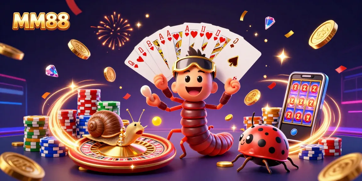 Join the excitement at MM88 with dynamic scenes of thrilling casino games and players!