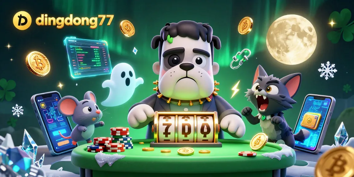 Experience thrilling gameplay at dingdong77 with a 3D monster dealing slot reels amidst vibrant casino action.