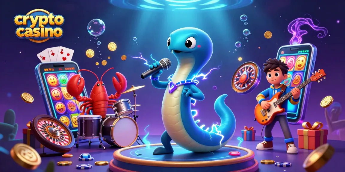 Jouez à des machines à sous captivantes dans un crypto casino animé par une anguille DJ et un groupe sous-marin.