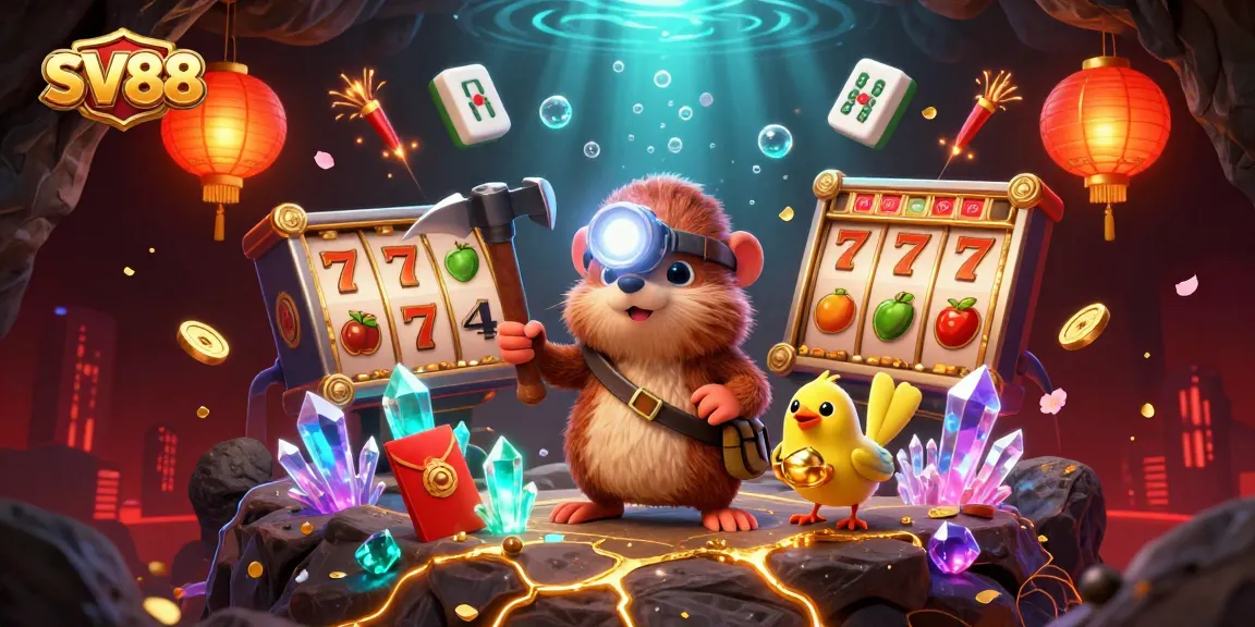 SV88 treasurer mole exploring a vibrant casino scene, symbolizing winning strategies.