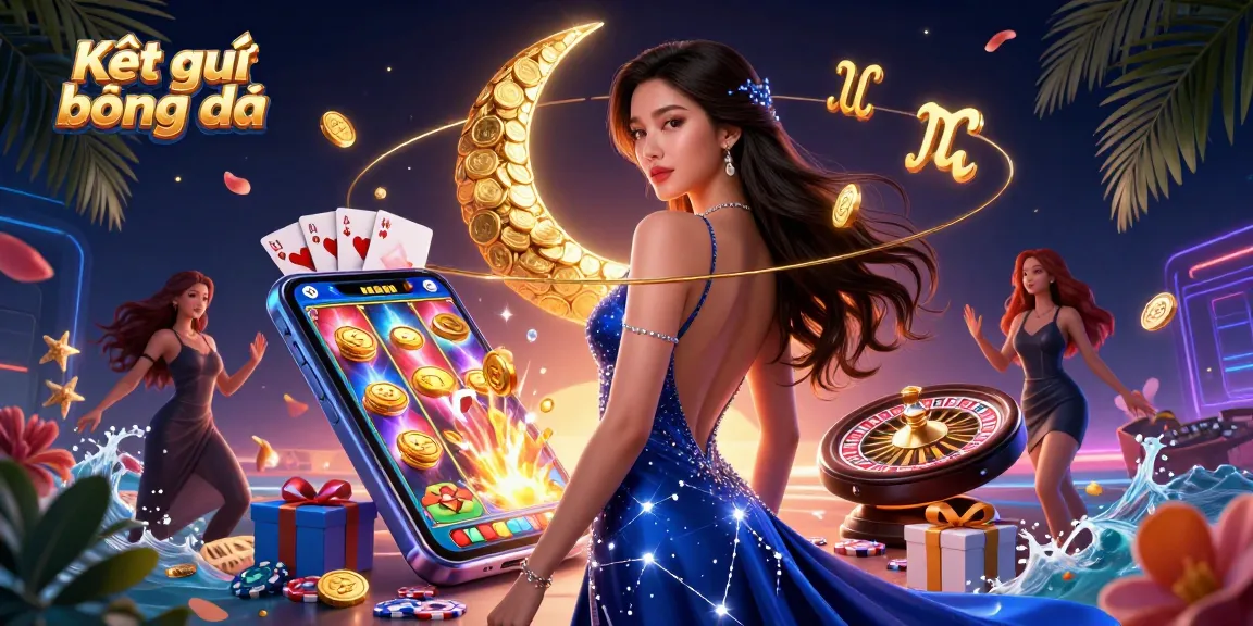 Experience immersive Kết quả bóng đá updates with a dazzling illustration featuring a stunning Asian woman amid vibrant gaming elements.