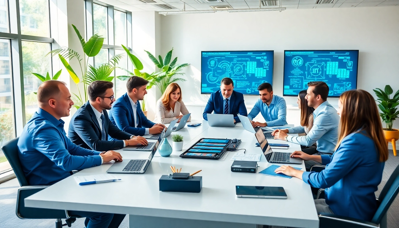 Find expert IT managed services from msp companies near me displayed in a team collaboration scene.