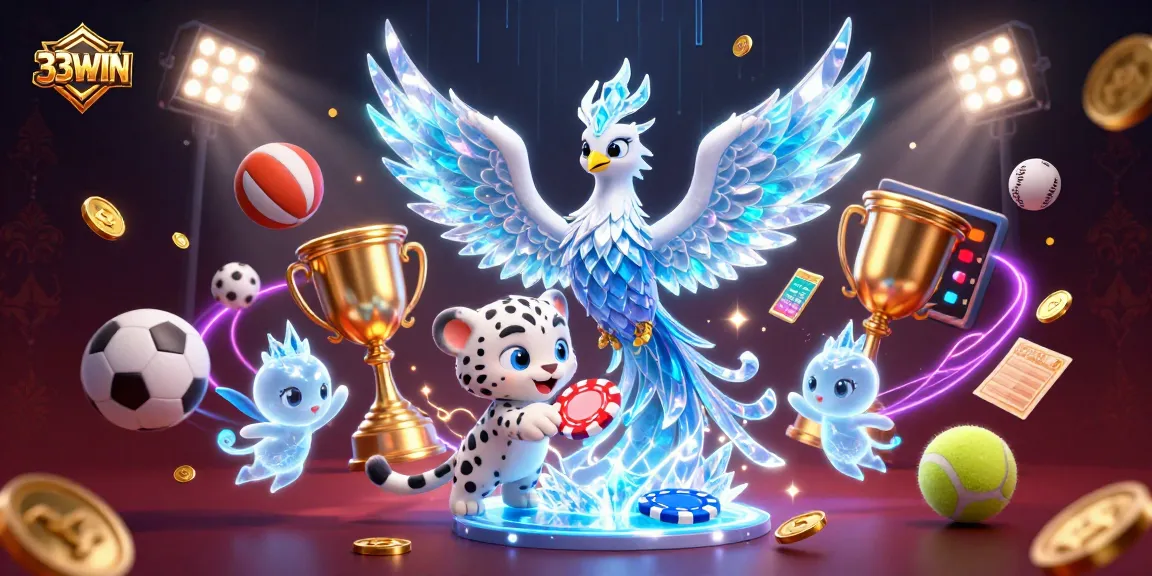 Experience the thrill of winnings with 33WIN's enticing casino games and vibrant characters.