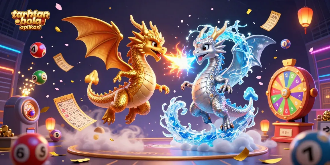Experience thrilling taruhan bola aplikasi with dragons and vibrant gaming elements in a captivating 3D scene.