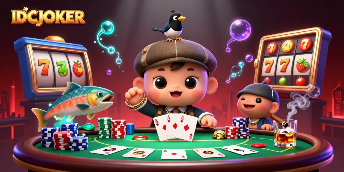 Engage with IDCJOKER's vibrant casino atmosphere through 3D cartoon characters and gameplay elements.