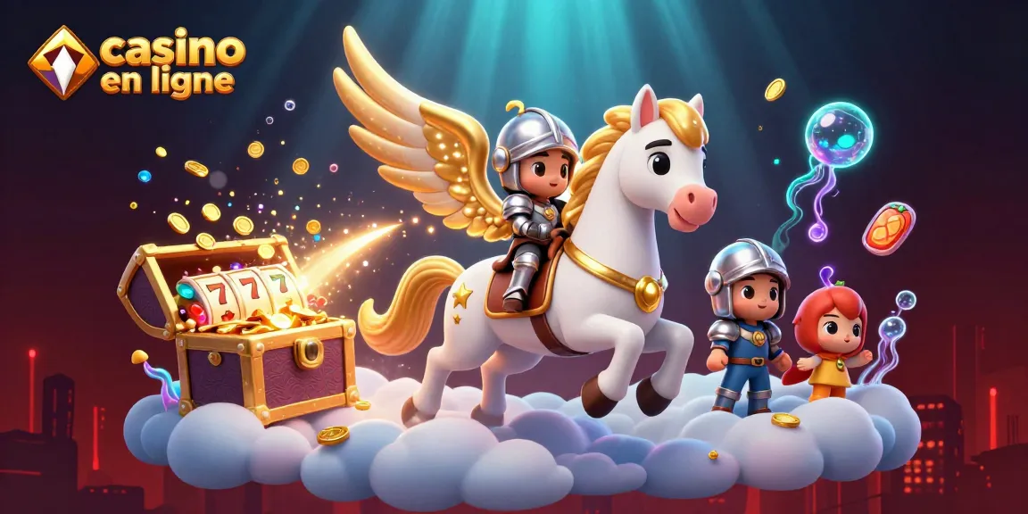 Vivez l'excitation du casino en ligne avec des jackpots explosifs et des personnages épiques dans une scène colorée.