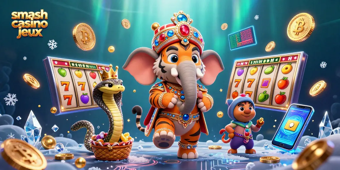 Jouez à smash casino jeux avec un tigre maharaja et une ambiance festive autour de machines à sous