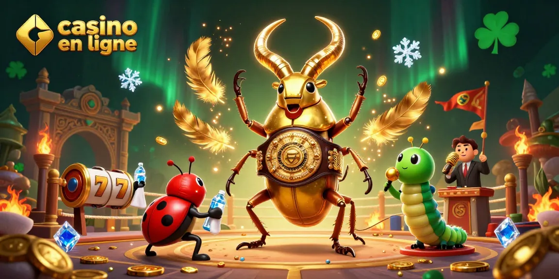 Plongez dans le monde du casino en ligne avec cette illustration dynamique remplie de personnages animés.