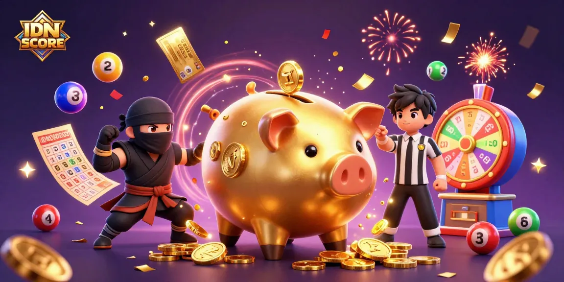 Engage in thrilling gameplay on IDNSCORE as golden coins rain from the dynamic scene.