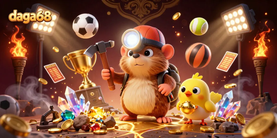 Experience the excitement of live betting with daga68 as our animated characters navigate dynamic sports and casino elements in vivid detail.