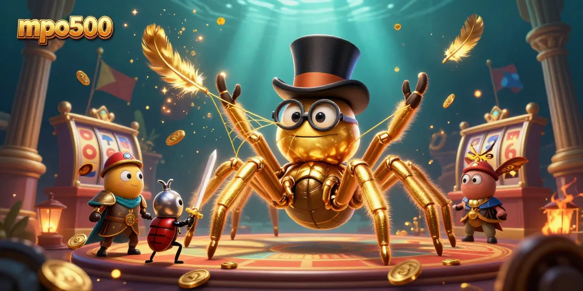 Win big with mpo500 slots featuring lively characters in a rich casino scene full of action.