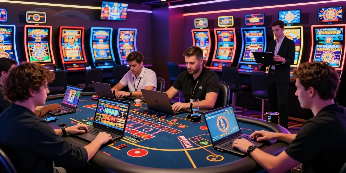 MBM娛樂城 lively virtual casino scene with players gaming online.