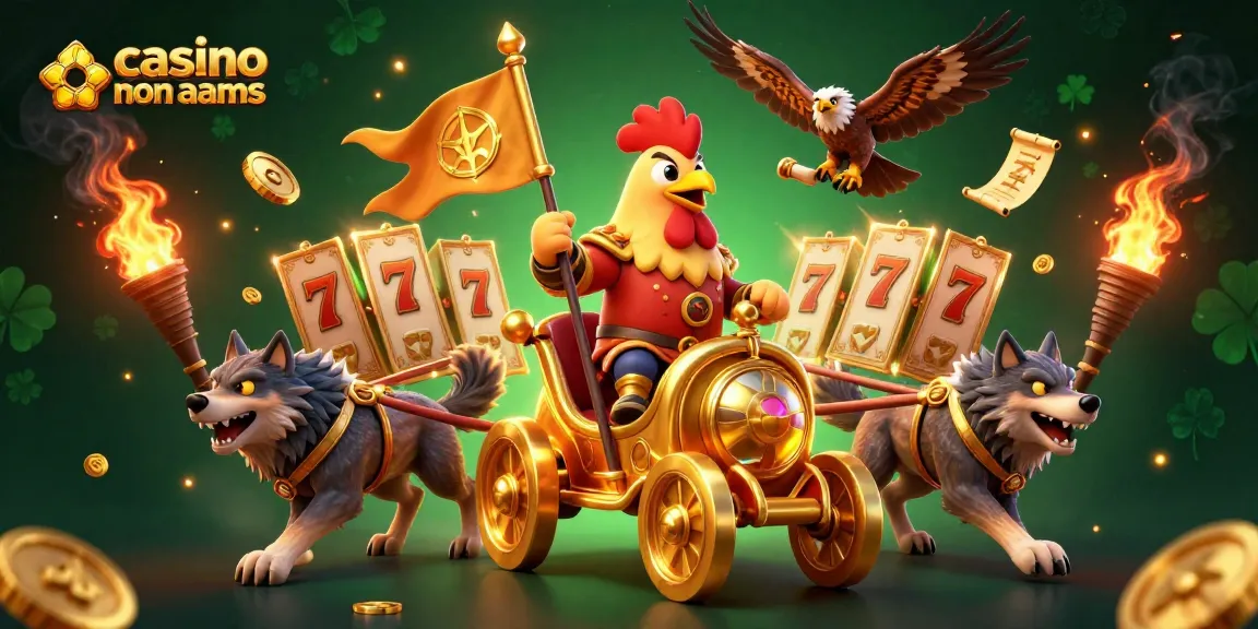 Gioca nei casino non AAMS con emozionanti slot e jackpot in questa illustrazione dinamica.