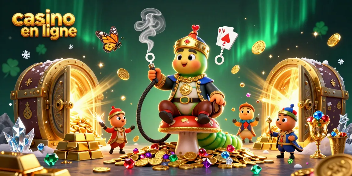 Plongez dans l'univers du casino en ligne avec un maître narghilé farfelu au cœur d'une scène riche en trésors.