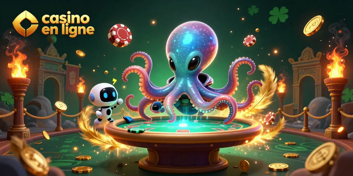 Casino en ligne : expérience immersive avec un alien pieuvre et une table de poker holographique