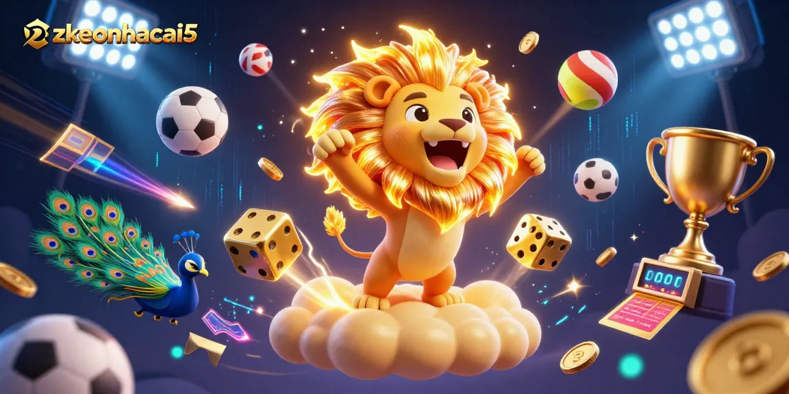 Experience the thrill of zkeonhacai5 with this vibrant illustration depicting sports betting action.