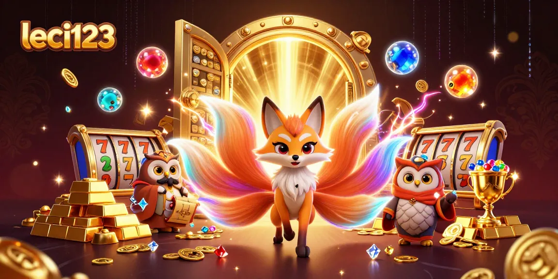 Engage with leci123's unique casino experience featuring colorful slot elements and magical characters.