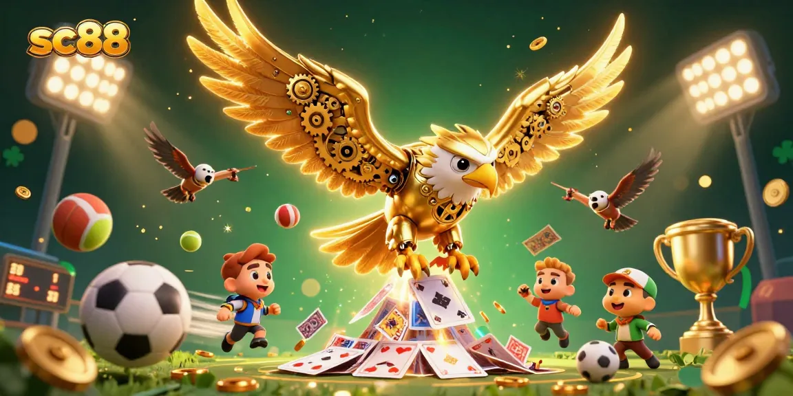 Experience sc88's thrilling gameplay with our dynamic 3D casino illustration featuring engaging sports betting elements.