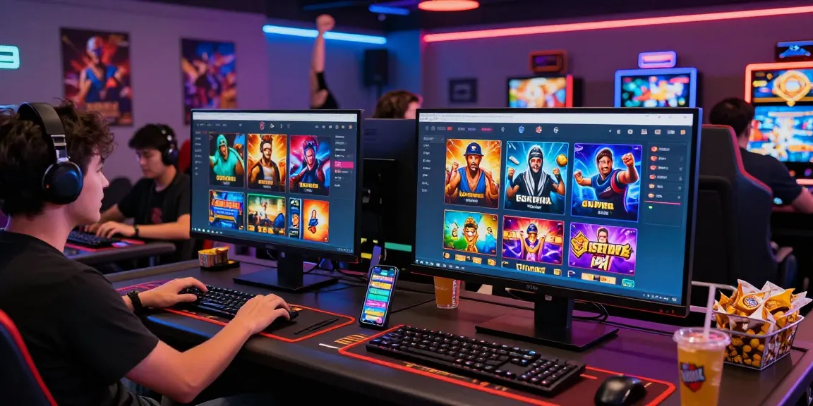 Engaging gaming scene featuring players on raja328 login with vibrant colors and dynamic atmosphere