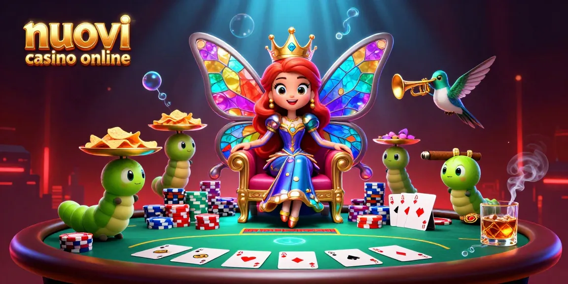 Gioca ai nuovi casino online per vincere premi con eleganza in questa illustrazione 3D vibrante.