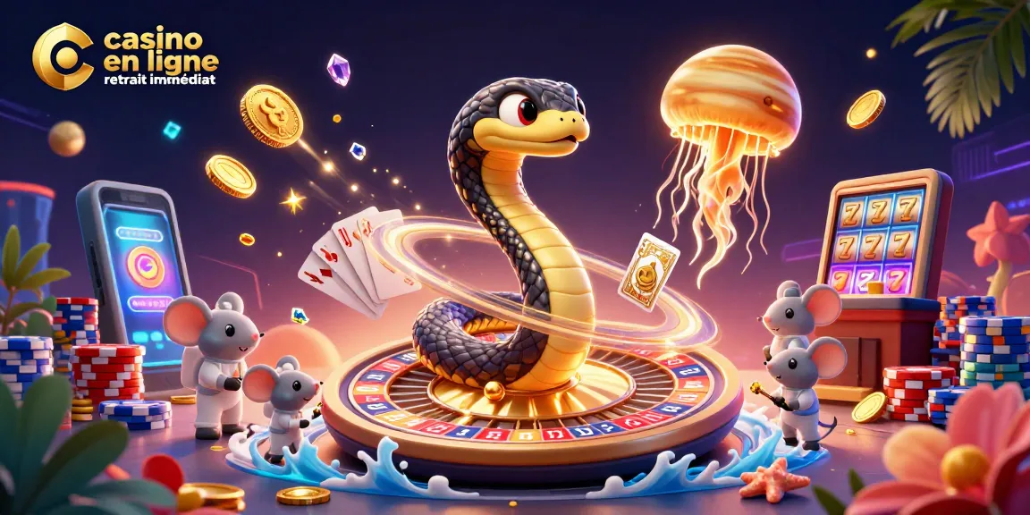 Jouez au casino en ligne retrait immédiat avec une scène dynamique de mise et de gains fascinants.